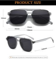 Gafas de sol estilo aviador retro para mujeres y hombres, clásicas de los años 70, montura cuadrada, lentes de sol vintage - details 17