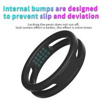 Anillo masculino para retrasar la eyaculación, bola de unión escrotal, anillos para hombre, anillo de silicona, juguete sexual para hombres - details 4