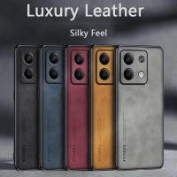 Teléfono de cuero retro para Xiaomi Redmi 13, Note 13 Pro, funda protectora a prueba de golpes y prevención de caídas - details 0
