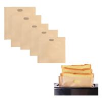 Bolsas reutilizables para tostadora, bolsa de plástico antiadherente para sándwich tostado, fácil de abrir, 10 piezas B - details 1