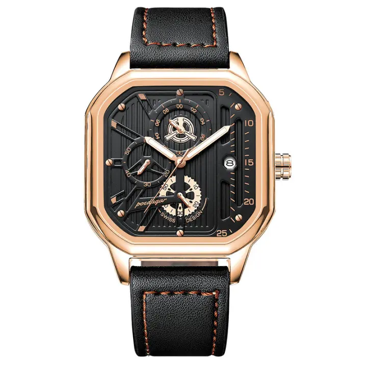 POEDAGAR Nuevo a prueba de agua luminosa multifunción hombre reloj de cuarzo de moda - 1