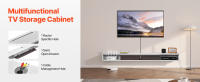 SucceBuy Soporte flotante para TV, centro de entretenimiento montado en la pared de 70 pulgadas con gestión de cables, estante de pared moderno - details 0