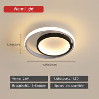 Goeco Lámpara LED Redonda Nórdica de Techo 28W Iluminación Moderna Acrílico Montaje en la Pared - details 2