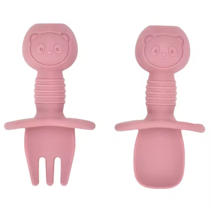 Juego de Vajilla de Silicona Seguro para Bebé Platos Sólidos de Dibujos Animados - 1