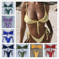 2020 traje de baño para mujer, bikini con tirantes, traje de baño liso de doble cara, bikini sexy, fiesta en la piscina, esencial, nuevo - details 17