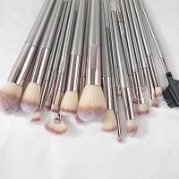 Set de 20 Piezas de Maquillaje de Champán Dorado Brochas Suaves para Base y Sombras de Ojos - details 6