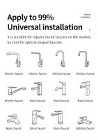 Grifo de Cocina y Baño Universal Aireador de Agua con Rotación de 1080° Modo de Rociado de 2 - details 1