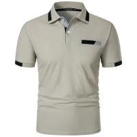 Camisa Polo Para Hombre Verano Manga Corta Clásica Con Botones Ajustada Ligera Transpirable Moda Streetwear Polyester - details 3