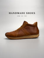 Botas casuales de caña media de gama alta, zapatos deportivos de piel de vaca de cuero genuino para hombres - details 4