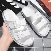 Nuevas ventas de sandalias planas 2025 para adultos con diamantes de imitación de PVC ligeras de alta calidad para hombres y mujeres a bajo precio - details 2