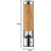 Molinillo Eléctrico de Especias Cerámicas 7W x 27H cm Altura de 21,5cm Diseño de Madera de Roble - details 3