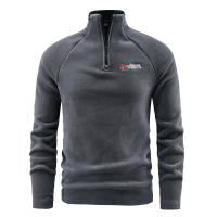 Chaqueta de lana con cuello levantado para hombre, Tops sólidos de moda para mantener el calor al aire libre, Jersey informal sencillo y cómodo para otoño e invierno - details 3
