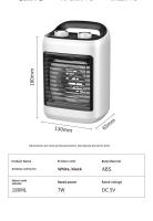 Aire Acondicionado Portátil, Enfriador de Aire, 3 Velocidades, Oscilación de 90 ° para el Hogar/Oficina - details 5