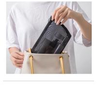 Neceser de viaje para mujer, bolsa de aseo de malla negra transparente, organizador de maquillaje, bolsa de lavado, pequeña y grande - details 27