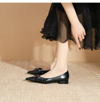Nueva hebilla de cinturón, boca poco profunda, zapatos individuales de suela plana, zapatos individuales casuales - details 12