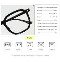 Gafas graduadas personalizadas Mya para hombres y mujeres, monturas minimalistas, lentes de alta claridad, astigmatismo miopía personalizable F081 - details 8