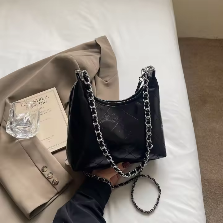 Nueva Textura Rombo Cadena Textura Bolsa Nueva Marea De Las Mujeres De Moda Crossbody Bolsa Ligera De Lujo Bolsa De Hombro - 1