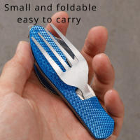 Spork multifuncional, cuchillo plegable desmontable, tenedor y cuchara, cómodas villas al aire libre, adecuado para acampar - details 9