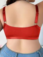 Sujetador Sexy de Talla Grande para Mujer con Escote en V y Detalles Calados - details 7