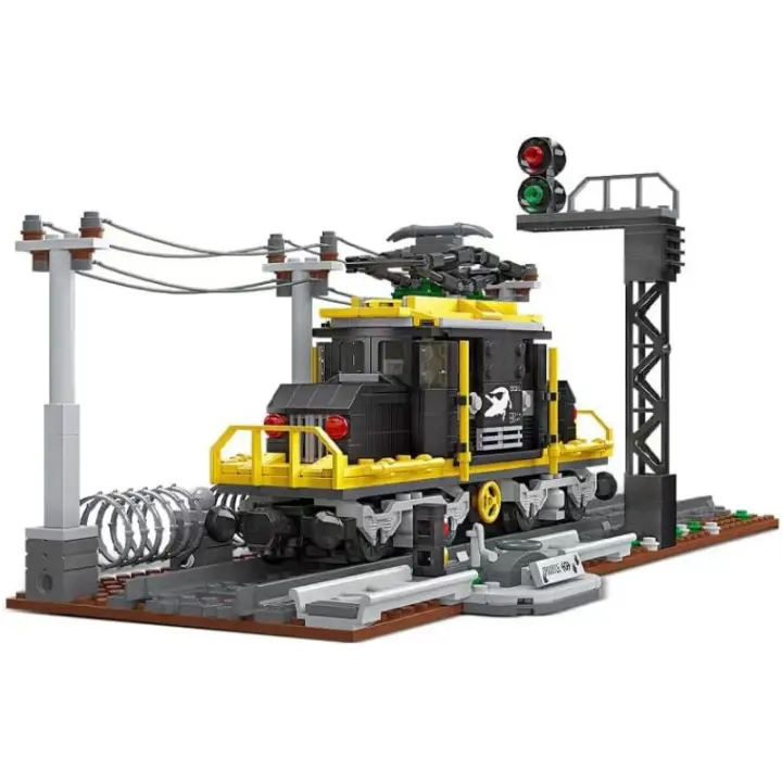 Tren de bloques de construcción de locomotora de cocodrilo, juego de bloques de construcción de tren, restaura la icónica locomotora de cocodrilo; - 1