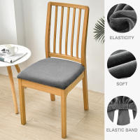 DUDUME Fundas elásticas de terciopelo para asiento de Silla, Protector extraíble, lavable, tapizado, para comedor - details 2