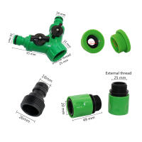 Divisor de agua en forma de Y para riego de jardín, válvula de agua de 2 vías con rosca hembra de 1/2 "Y 3/4", interruptor controlador de agua - details 1