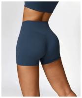 Pantalones cortos de Yoga para mujer, mallas de cintura alta de Color sólido, suaves, ajustados, deportivos, de compresión - details 6