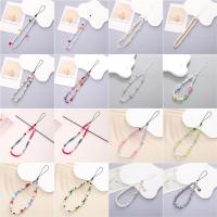 Cordón de teléfono con cuentas hecho a mano, correa de muñeca con cuentas, cadena de teléfono con perlas, eslinga antipérdida colorida, accesorios para teléfono móvil - details 0