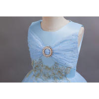 Vestido de princesa elegante de alta gama para niñas, ideal para presentaciones de piano infantiles. - details 11