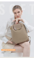 Mochila antirrobo para mujer Nuevas y elegantes mochilas para ir al trabajo Mochila de viaje al aire libre para mujer Bolsa de cuero adhesiva Bolsas urbanas de moda estética Bolsas de libros de color azul - details 1