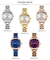 Reloj de mujer – Reloj de pulsera de cuarzo resistente al agua de acero inoxidable con detalles de cristal Reloj elegante minimalista para damas - details 3