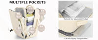 Mochila Viaje para Mujer Hombre, Maletas de Viaje Cabina con 2 Bolsas Organizadoras para Vacaciones Negocios Viajes Escuela - details 3