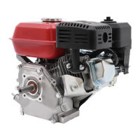 Motor de gasolina 7,5 ps, motor de kart industrial de 4 tiempos, 1 cilindro, 3600 RPM (negro rojo) - details 0