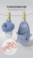 Zapatillas de algodón de tiburón extraíbles, impermeables, gruesas, de terciopelo, cálidas, para el hogar, zapatillas mullidas - details 10