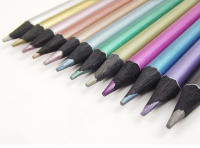 Lápices de colores metálicos para dibujo y pintura negro madera coloreada lápices de boceto para estudiantes de escuela arte graffiti papelería - details 1
