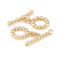 Pulsera de Tirantes Geométricos de Latón Dorado 18K Clasps para Hacer Joyería DIY - details 22