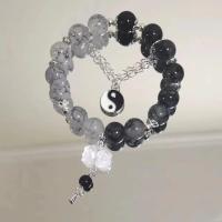 Pulsera de Cristal con Cuentas Sencillas Estilo Coreano con Flores de Pato y Plumas - details 13