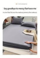 Juego de Ropa de Cama Clásica de Poliéster 3 Piezas: Sábana Ajustable, Fundas de Almohada Transpirables, Suaves para la Piel - details 1