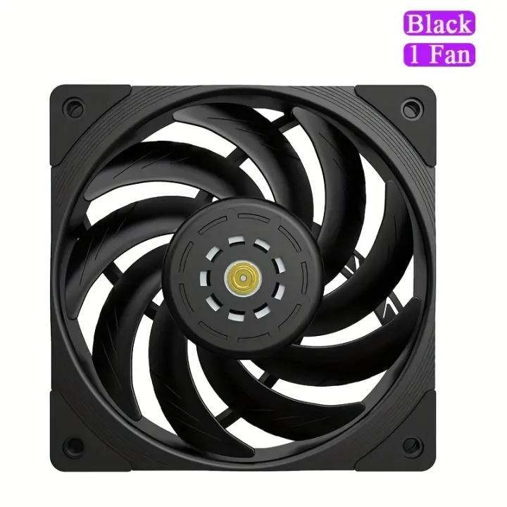 Ventilador de caja TEUCER T30 12cm de alta velocidad y gran volumen de aire PWM 2150RPM Sistema de enfriamiento de caja de computadora Ventilador de 120mm SFDB para jugadores de PC CPU Cooler - 1