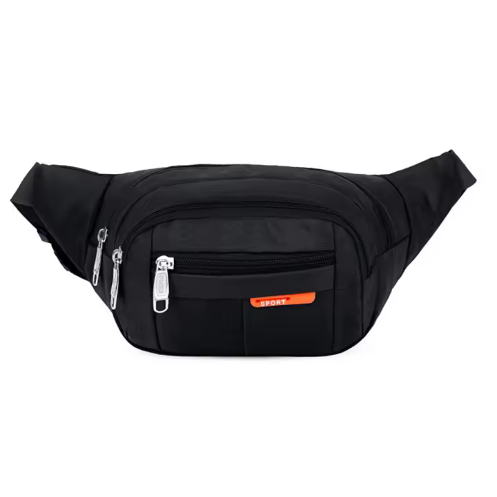 Riñonera de viaje con cremallera, bolso de hombro para deportes al aire libre, impermeable, a la moda, riñonera ajustable de gran capacidad - 1