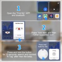 Tracker Tag 4 paquetes de rastreador Bluetooth, dispositivo de seguimiento localizador de etiquetas inteligente, buscador de llaves y localizador de artículos, buscadores de artículos con rastreador de aire con Apple Find My (solo IOS)Track sus llaves, bi - details 2