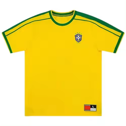 Camiseta de fútbol local de Brasil 1998 Personalizada 10 RIVALDO 9 RONALDO 6 R. CARLOS Retro Camiseta - 1
