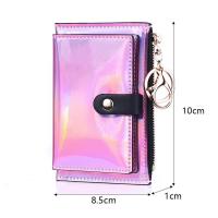Cartera de mujer con cremallera billetera láser de moda monedero de cuero mini bolsa de tarjetas dangerous goods normales - details 0