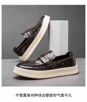 Zapatos de cuero para hombre, tendencia plataforma, zapatos casuales de moda ligera, zapatos de hombre - details 15