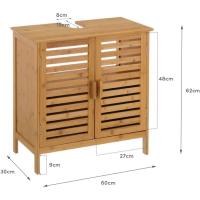 Mueble bajo Lavabo nórdico marrón de bambú para Cuarto de baño Basic - details 2