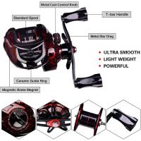 Caña de pescar telescópica de fibra de carbono de 7 pies con combo de carrete giratorio/baitcasting, mar, agua salada, agua dulce, agua dulce, hielo, lubina, juego de - details 9