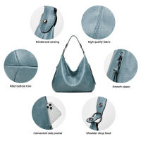 Bolso de Hombro para Mujer, Bandolera de Cuero PU, 3 piezas, informal, Gran Capacidad - details 43