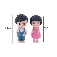 Regalo de Navidad DIY, Mini bonsái bonito para casa de muñecas, pequeños amantes, figurita de pareja en miniatura, muñeca artesanal, adorno para niño y niña - details 2