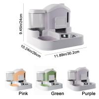 Alimentador de agua automático 2 en 1 para gatos, cuenco de comida para perros y gatos desmontable de gran capacidad, a prueba de derrames, separación en seco y húmedo, cuenco doble para perros - details 0