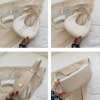 Bolso tote de moda para mujeres Bolso de lujo de medio cuarto Luna bolso de hombro de marca para damas Bolso de axila de cuero PU y monedero - details 29